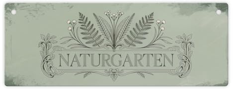 Naturgarten Botanischer Garten Metallschild Vintage Lustiges Gartenschild für Naturfreunde und Umweltbewusste