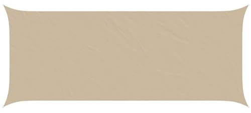 vidaXL Toldo Vela de Sombra Beige 6 x 2,5 m 100% Poliéster Oxford