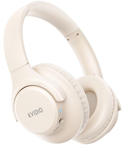 KVIDIO Cascos Inalámbricos Bluetooth Diadema 65h Batería Sonido HiFi