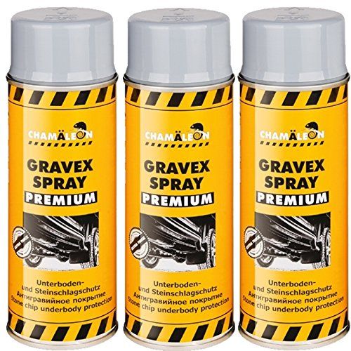 Chamäleon Premium Unterbodenschutz Sprühdose Bitumen Steinschlagschutz Versieglung Spray (grau, 3)