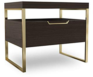 Vant Hölzern Nachttisch - Nussbaum Braun Gold
