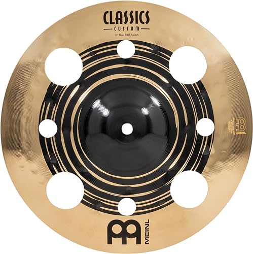 Meinl Classics Custom Dual 12 Zoll Trash Splash (Video) Schlagzeug Becken (30,48cm) B12 Bronze, Dunkles und Brilliantes Finish (CC12DUTRS)