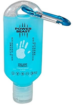 Power Beast Meilleure Grip pour les Sports, Transparent et Propre pour les Mains des Athlètes. Tranparent Liquid Chalk, Stop Sweat, Grip Golf, Grip Pole Dance, Paddle, Escalade, Tennis, Gaming, 59 Ml.