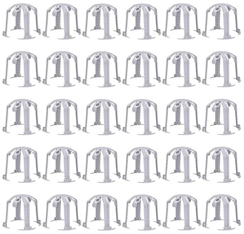 Kaiser Abstandhalter 9310-10 LED-Einbaustrahler Halogen 68-80mm Einbautiefe 40-100mm Hitzeschutz Hohldecke Spots 4 Standbeine werkzeuglos Grau 30 Stück