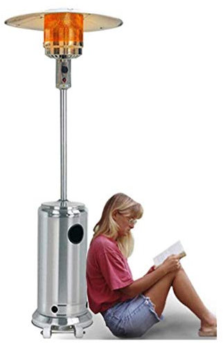 Chauffe-terrasse, parapluie, chauffage extérieur au gaz avec roues, chauffage de terrasse commerciale, poêle avec soupape de réduction de pression et tuyau, gaz naturel little surprise