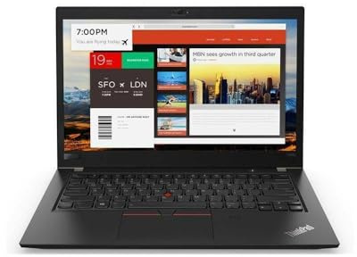 Lenovo ThinkPad T480s Business Notebook | Intel i5 4 x 1,6 GHz procesador | 16 GB de memoria | 512 GB SSD | Pantalla de 14 pulgadas, Full HD, 1920x1080, IPS | Web Cam | Windows 10 | SI5 (revisado)