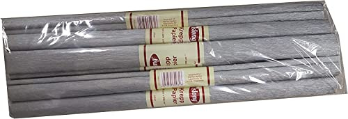 ADINA Krepppapier 10 Rollen 50 x 250 cm silber