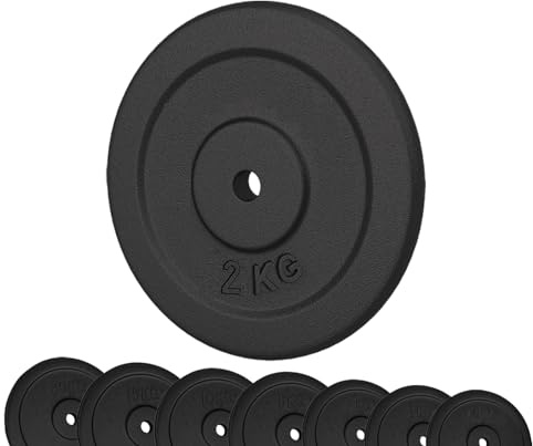 G5 HT SPORT Hantelscheiben aus Gusseisen, Lochdurchmesser: 25 mm, für Fitnessstudio und Heim-Gymnastik, von 0,5 bis 20 kg, für Hanteln und Langhanteln