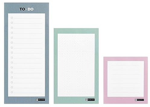 Miquelrius - Bloc-Notes avec Trois Blocs TO-DO, Collé, Base Cartonnée, 60 Feuilles, Papier Blanc 80 g/m²