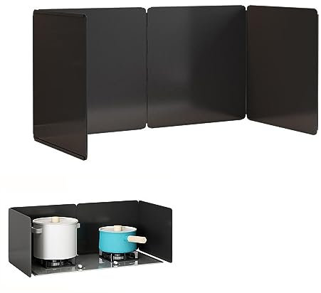 RIFWOVE Protección contra Salpicaduras Plegable, Placa Protectora Paravientos, Protector contra Salpicaduras, Estufa De Gas Accesorios Cocina, Cubre Salpicaduras De Sartén, para Cocinar Y Freír