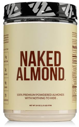 NAKED Almond Protein Powder from US Farms, Only 1 Ingredient, Vegan, Gluten-Free, No Additives, No Salt, No Sugar - 38 Servings - 1.5LB