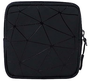 Étui De Rangement De Serviettes Hygiéniques Tampons 2 Pièces Pochette Serviette Hygienique Mini Boite Petite Trousse De Protection Menstruelle Avec Fermeture Éclair Pour Femmes (Noir)