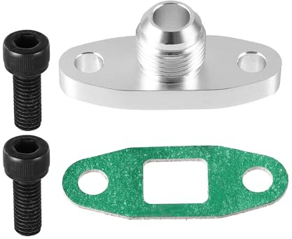 Partuto 2 Pcs Universal Turbo Flange Gasket - Aluminum Alloy Silver Tone