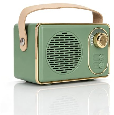 Altavoz Bluetooth Retro, Bluetooth Portátiles De Estilo Clásico Antiguo con Subwoofer para Fiesta De Regalos(Verde)