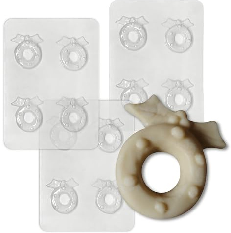 Christmas Wreath Chocolate Moulds - 43g - Packs of 4 or 12 - Christmas Chocolate Gift (12 Moulds)