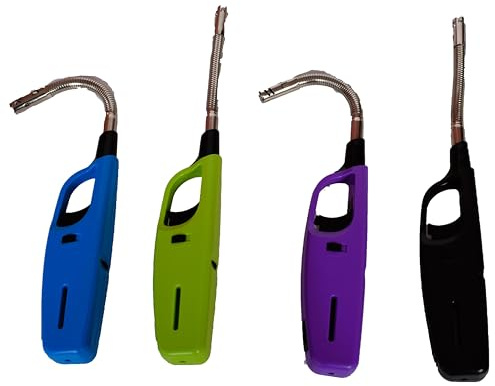 5 x Allumes Feu Gaz Rechargeable, Tige flexible, Pratique pour Cuisine et Cheminée, Écologique, Allume Feu Poêle à Bois Et Barbecue, Allume Feu Electrique pour Bougie, pour Intérieur et Extérieur 27cm