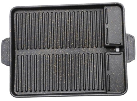 SEWOART 1pièce Plaque De Barbecue Antiadhésive Aluminium Poêle Carrée Avec Système De Drainage Huile Pour Viande Et Légumes Idéale Pour Griller à Intérieur Et Extérieur Capacité