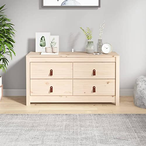 ZEYUAN Beistellschrank 100x40x54 cm Massivholz Kiefer, Schrank Klein, Flurschrank, Kommode, Vorratsschrank, Flurschrank, Badezimmerschrank, Kleinmöbel - 821774