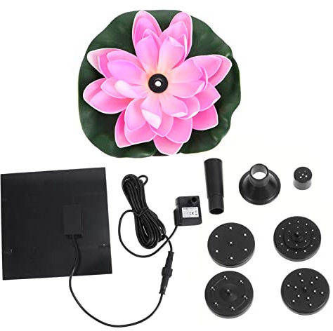 Ciieeo Solarbetriebener Lotus-springbrunnen Energiesparend Dekorative Teichpumpe Schwimmende Solar-Garten-Funktion