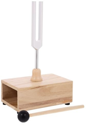 LALADEFIEE Stimmgabel Holzresonator Frequenz Für Meditation Und Entspannung Inklusive Schlägel Aus Holz Und Aluminiumlegierung Für Yoga-training Unterwegs