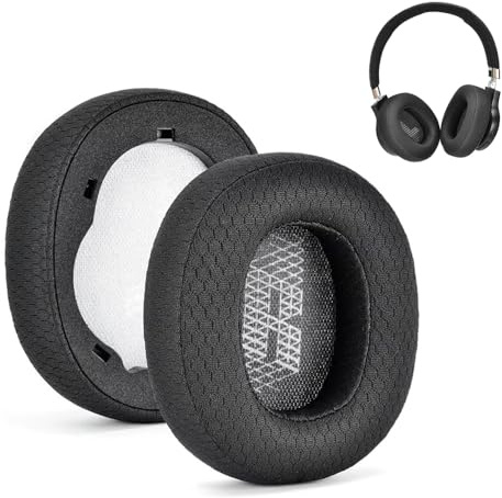 E65 öronkuddar för JBL Live 650BTNC 660NC E65BTNC-hörlurar, ersättningshörlurskuddar med minneskum för 750NC Duet NC öronskydd öronmuffar, svart