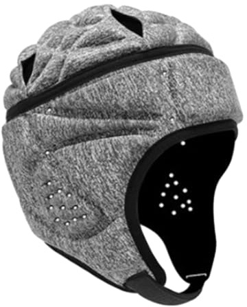 Zxpjkyu Casco da Rugby per Adulti, Copricapo da Rugby, Imbottitura Morbida, Berretto Protettivo da Rugby, Casco da Football Americano per Lanciatori, Giocator, Grigio