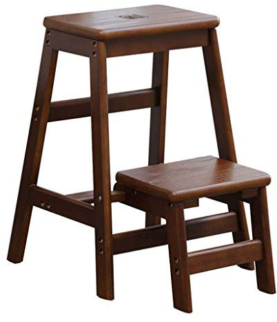 OZBMA Escabeau Pliant Multifonction, escabeau en Bois Massif, Tabouret d'escalier à 3 étages, Tabouret Pliant, Chaussures de ménage, Banc escabeau