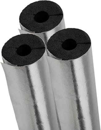 Aluminiumfolien Rohrisolierung Dämmung Schaumstoffschlauch für Den Außenbereich Bauhandel Griffgriffstütze ID 48mm 60mm Isolierschlauch Frostschutzisolierrohr(60mm x 40mm x 1m)