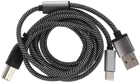 TOYANDONA Cavo adattatore tastiera USB adattatore da USB c a da aux a c cavo midi all' cavo per strumento musicale c otg a midi Linea audio Black