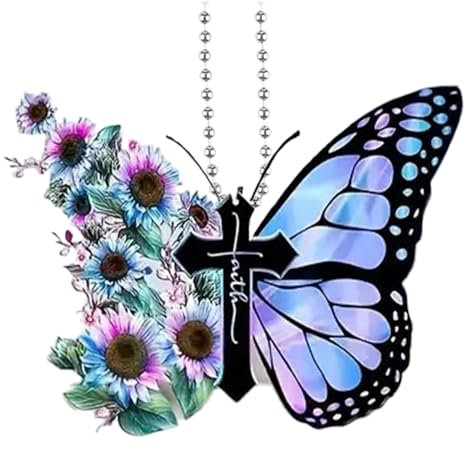 Ornements Papillon pour Arbre, Papillon en, Attrape-Soleil Animal, décoration Arc-en- pailletée, 2D, Animal Volant pour Femme, Saint-Valentin, fête des mères