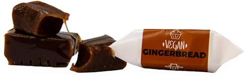Caramels traditionnels végétaliens - Pain d'épices - Mr. Fudgesto Sweets - Boîte de caramels de 900g - Traitement gourmet Parfait pour offrir