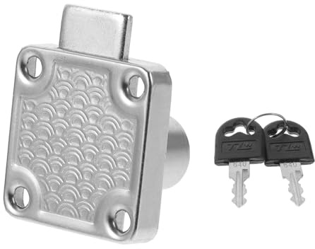 SHINEOFI Square Tongue Lock for Cabinets for Home Office Use Featuring Construction and Key Security Lock Functionality