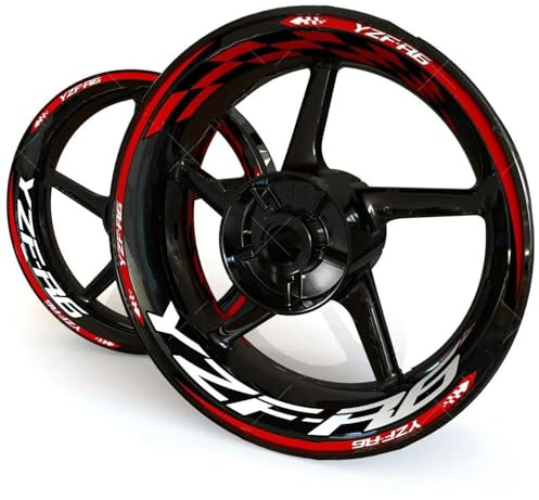 Pegatinas Llantas Moto Pegatinas para Llantas De Motocicleta para Y&amaha YZF R6, YZF-R6 Y YZFR6, Juego Completo De Pegatinas Reflectantes para Llantas. Adhesivos Llantas(Color 6)