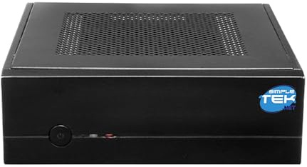 SIMPLETEK - Caja SFF Mini-ITX con fuente de alimentación externa de 120 W, soportes de 2 × 2,5″, preparada para 2 ventiladores de 50 mm, tamaño compacto