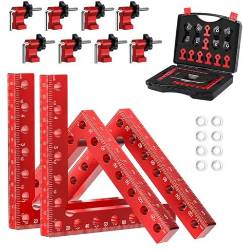 Ángulo de posicionamiento de 90 grados, abrazadera de ángulo de 140 mm/5,5 pulgadas de aluminio multifuncional, abrazaderas de ángulo recto para herramientas de carpintería para bricolaje, artesanía