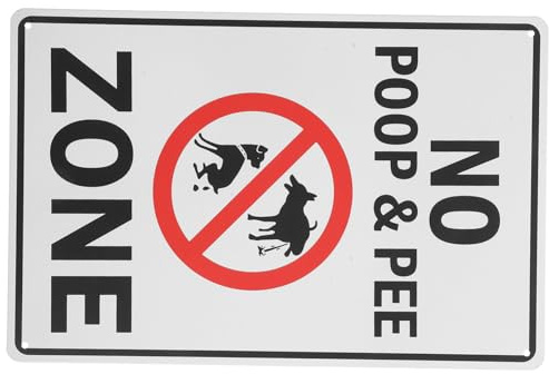 FONDOTIN Warnschild Hund Verboten Lustiges No Peeing Pooping Schild für Garten Park Rasen Umweltfreundlich Robustes Metallschild zur Sauberkeitserhaltung
