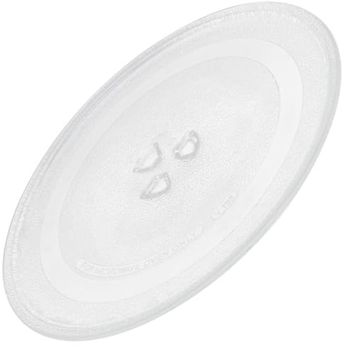 BESPORTBLE Mikrowellenteller Glasplatte Ø Passend als Ersatz für Mikrowellen Drehplatte Robustes Glas Hitzebeständig Leicht zu Reinigen für Schnelles Sicheres Erwärmen und Vielseitiges