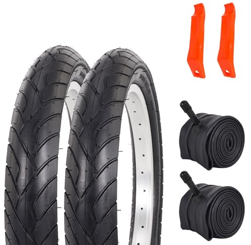 16 x 2,4 Zoll Fahrradreifen und Schläuche,16/64-305 Schwerlast Fahrradreifen und schläuche,Straßenfahrrädern BMX-Reifen Kinderfahrradreifen 2 Set