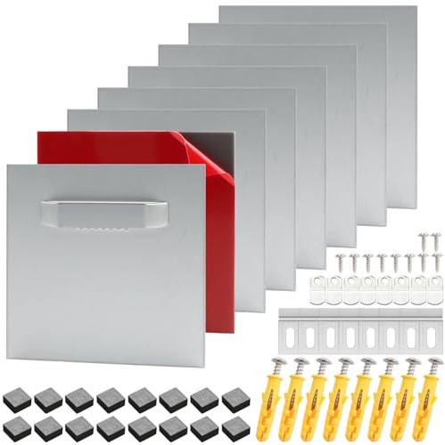 SRunDe 8 Piezas Soporte Espejo pared Adhesivo Capacidad de Carga 5KG | Colgador Cuadros Superpesado Colgador Cuadros para Colgar Fotografías Espejos Paneles Aluminio-plástico Paneles Decorativos