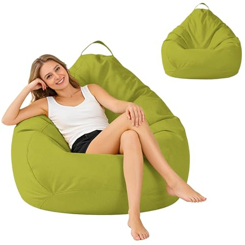 BUERPINKING Bean Bag Children Adults Bean Bag Cover Without Filling, XXL Bean Bag with Zip for Bedroom, Office, Living Room, Patio