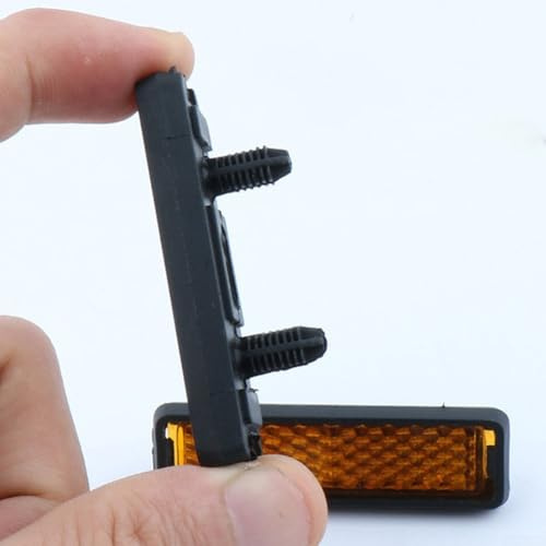 Juego de 4 reflectores de pedal de plástico para bicicletas con instalación a presión, adecuado para desplazamientos y actividades