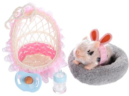 Oxxggkao Lebensechte Schweinchen Spielzeugpuppe, Bequeme Tierfigur, zusammendrückbare sensorische für Kinder, Erziehungsspiel, Geburtstagsgeschenk, Kleinkind Lernspielzeug