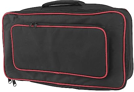 ZDETGU Gitarren-Pedalboard-Koffer, 45,7 X 30,5 Cm, Tragbare Effektpedal-Aufbewahrungstasche mit Gepolsterten Fächern für RPB 1/2 Ox Stoff, Musiker-Reiseausrüstung