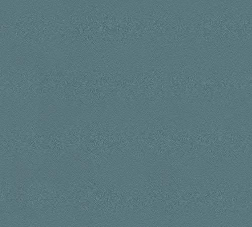 A.S. Création Vliestapete Colors of the world Tapete Uni 10,05 m x 0,53 m blau grün Made in Germany 353092 3530-92