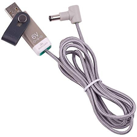 myVolts Ripcord - USB to 6V DC power cable compatible with Omron 10 Series+ Blood Pressure Monitor