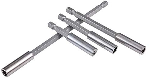 KATUR 60-150mm Magnetic Bit Holder Extension, Quick Release Screwdriver Drill Bit Holder Extension for Screws, Nuts, Drills, Handheld Drivers, 4Pcs, 1/4 Inch Hex Shank