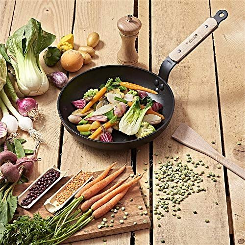 Box poêlée de légumes : poêle 24 cm B Bois De Buyer moulin à épices 14 cm et spatule 30 cm - DE BUYER