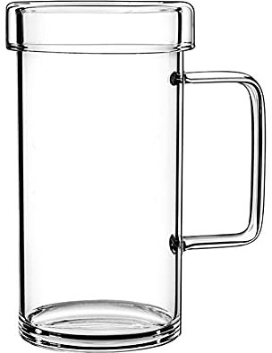 700ml Drinking Glasses with Lid and Handle,URMAGIC Clear Water Glasses with Word Patterns,Drinkware and Storage Set with Glass Lid,Tall Tumblers,Glass Water Bottles,Beer Cocktails Glasses