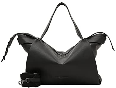 LIEBESKIND Berlin GRAY5 Edith Satchel Handtasche, Large (HxBxT 25.5cm x 38cm x 13cm), Black