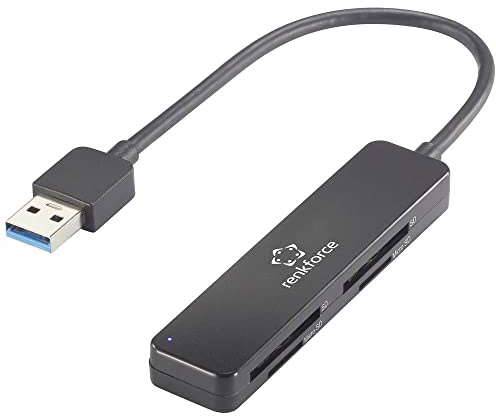 Renkforce RF-PCR-220 Lecteur de Carte mémoire Externe USB 3.1 (Gen 1) Noir